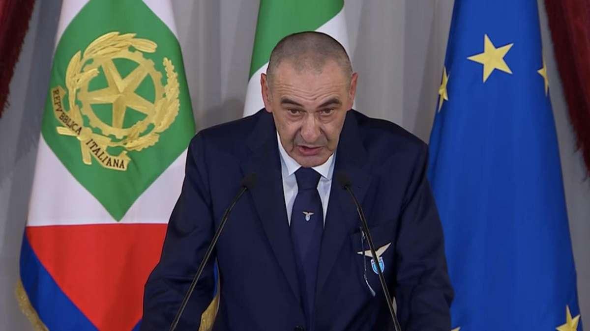 Lazio, Sarri al Quirinale: "Inter, avversario di grandi valori che ha il nostro rispetto"