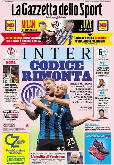 Prima GdS - Inter, codice rimonta: Inzaghi e la terapia per tornare in corsa 