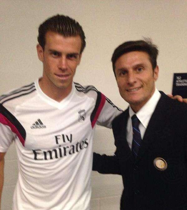 FOTO - C'è Real-Inter, Zanetti incontra Gareth Bale