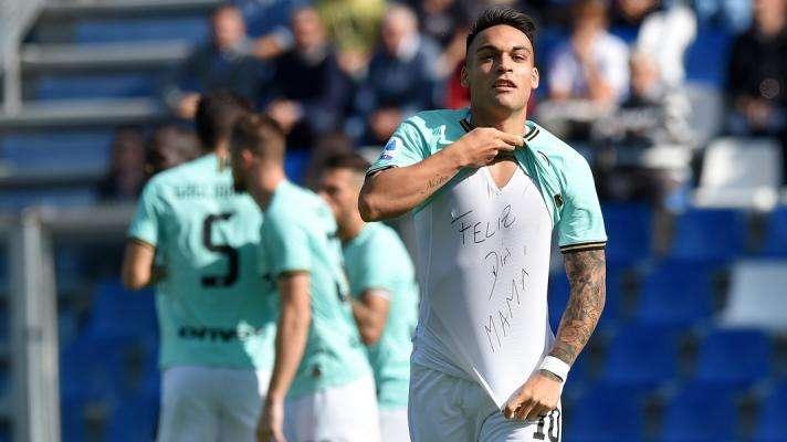 Inter e Sassuolo, gol al primo tiro in porta. Per i nerazzurri è l'ottava vittoria su dieci dopo la sosta per la Nazionale