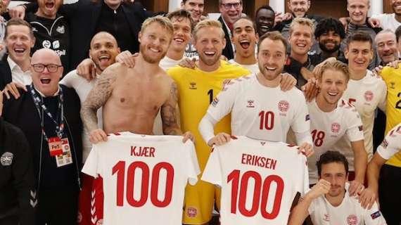 Kjaer, carezza a Eriksen: "E' il migliore al mondo nel suo ruolo, spero per l'Inter che stia bene"