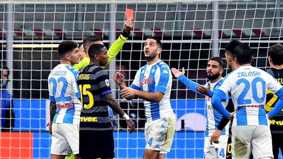 Inter-Napoli - Ospina-Darmian, rigore inevitabile. Mistero sull'insulto da rosso per Insigne 