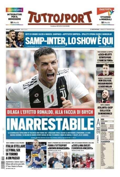 Prima pagina TS - Sampdoria-Inter, lo show è qui
