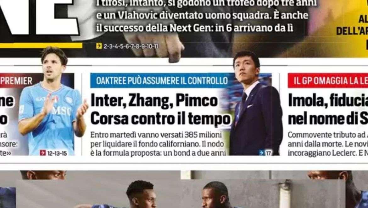 Prima TS - Inter, Zhang, Pimco. Corsa contro il tempo. Oaktree può assumere il controllo