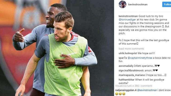 Cessioni in casa Roma, Salah commenta la foto di Strootman: "Adesso tocca a Nainggolan"