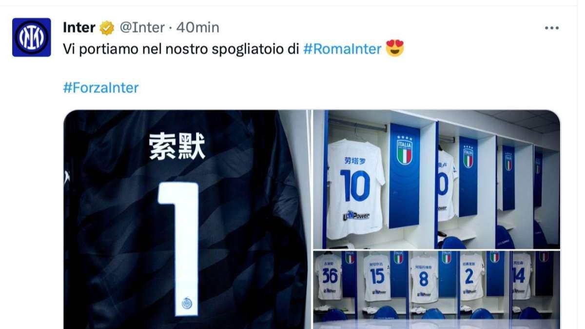 Seconda maglia speciale per l'Inter a Roma. I nerazzurri omaggiano l'anno del Drago