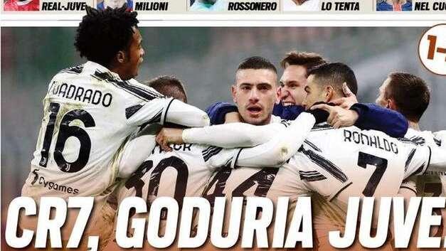 Prima pagina TS - Juve, riscattato il ko in campionato con l'Inter
