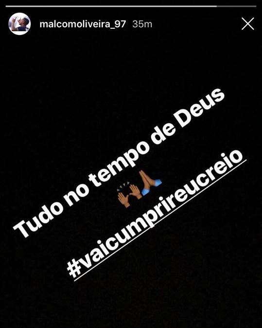 Malcom criptico sui social: "Si sta realizzando, io ci credo"