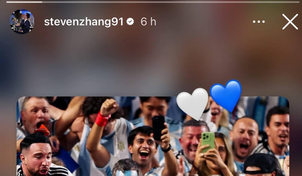 L'Argentina e Lautaro hanno un tifoso speciale in più: è Steven Zhang