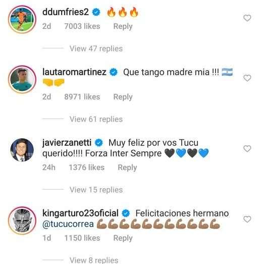 Zanetti "felicissimo" per Correa. Lamela profetico: "Grande Tucu, te l'avevo detto"
