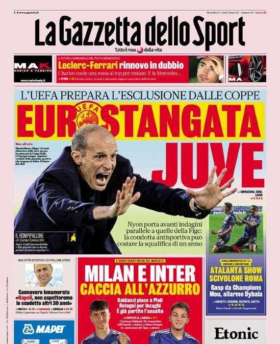 Prima GdS - Eurostangata Juve. Inter, caccia all'azzurro: Retegui per Inzaghi 