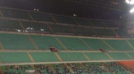 FOTO - Curva nerazzurra deserta per la squalifica