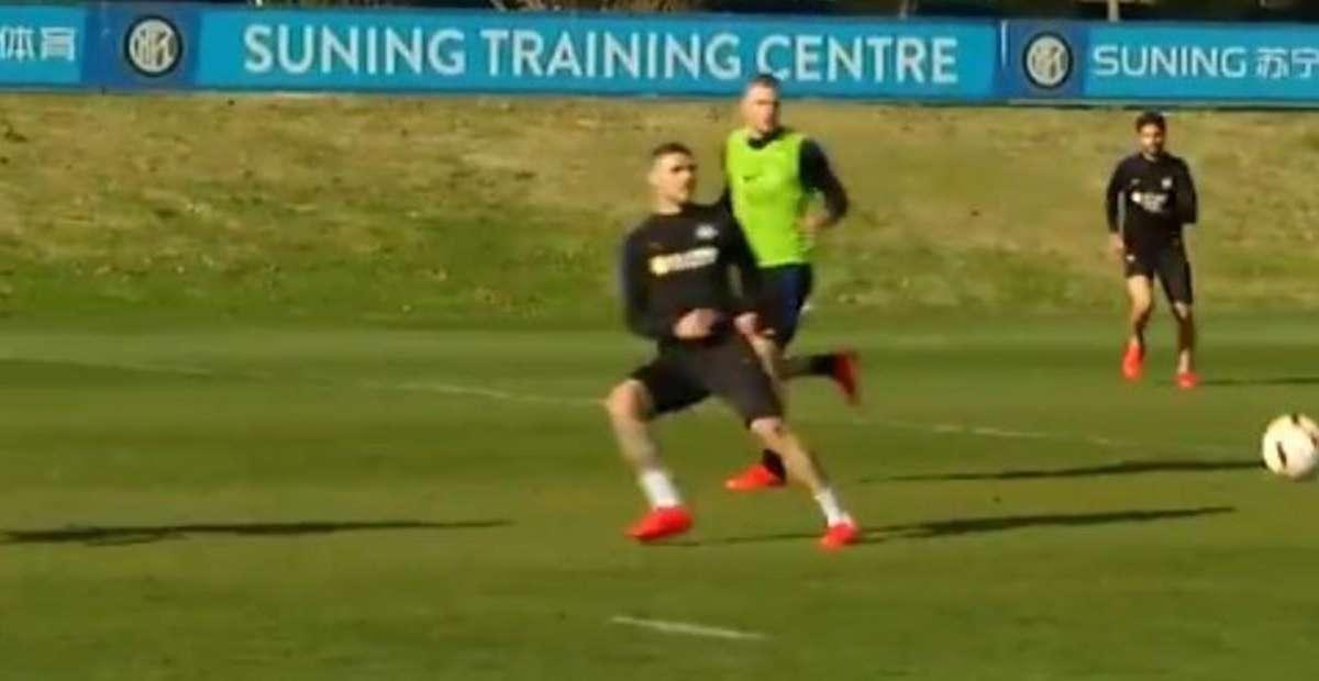 Icardi-Perisic, intesa ritrovata? In partitella duettano di nuovo