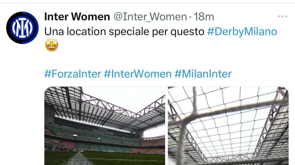 L'Inter infiamma lo storico derby Femminile a San Siro: "Location speciale"
