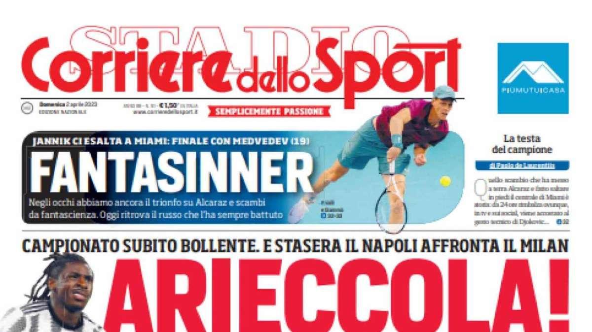 Prima CdS - "L'Inter sprofonda: 10 ko. Fiorentina da urlo. Terza sconfitta di fila per i nerazzurri