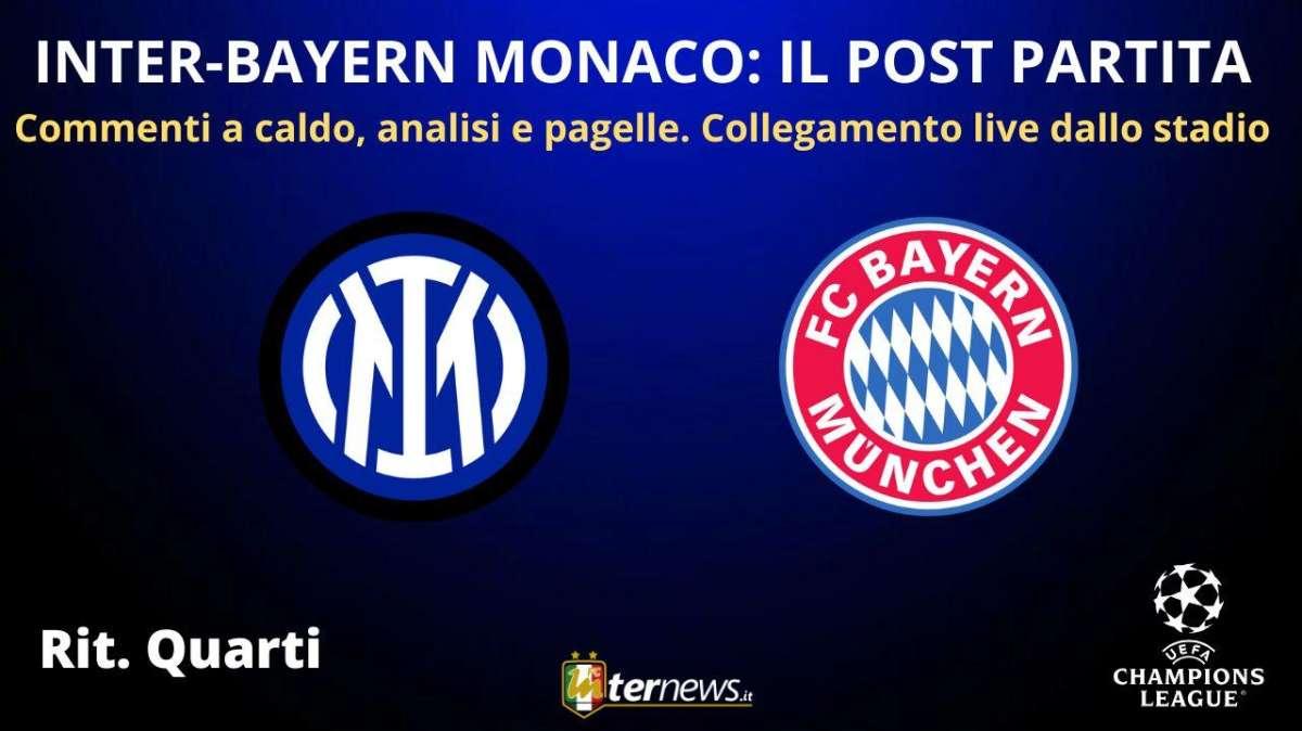 Rivivi la diretta! CHAMPIONS LEAGUE, il POST PARTITA di INTER-BAYERN MONACO. Collegamento LIVE dallo STADIO