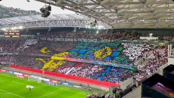 VIDEO - Metà aquila e metà biscione, la dedica dei tifosi del Nizza a quelli dell'Inter