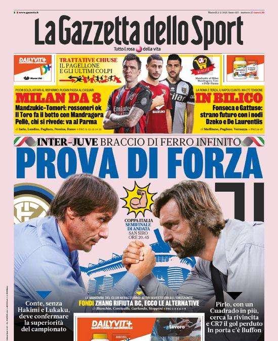 Prima GdS - Prova di forza: Inter-Juve, braccio di ferro infinito 