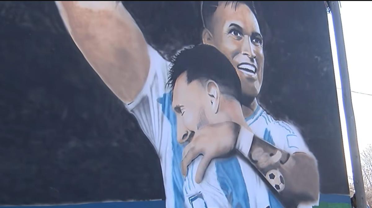 A Bahia Blanca un murale per Lautaro: "Sempre avuto fiducia in lui"