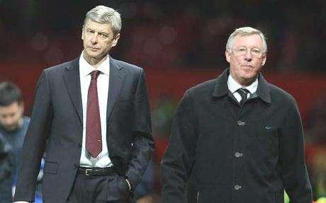 Arsene Wenger e Sir Alex Ferguson, tecnici rispettivamente dell'Arsenal e del Manchester United