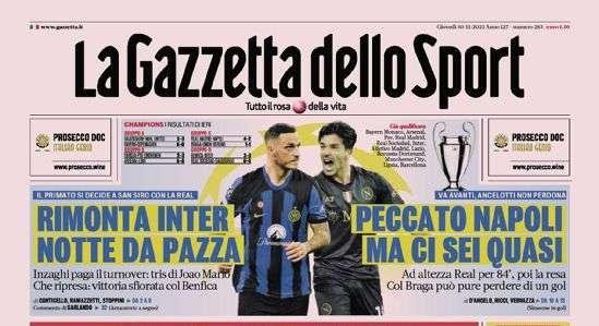 Prima GdS - Rimonta Inter, notte da Pazza. Che ripresa: vittoria sfiorata col Benfica
