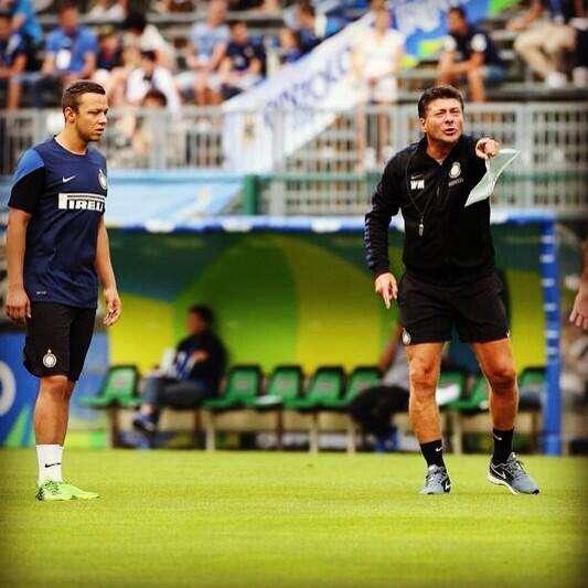 FOTO - Olsen con Mazzarri: "Eccomi in 1^ squadra"