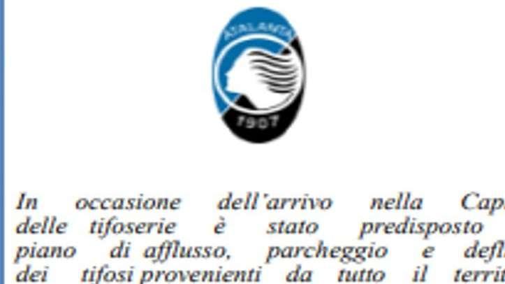 Lapsus della Questura di Roma: spedite ai tifosi dell'Atalanta le indicazioni per gli interisti