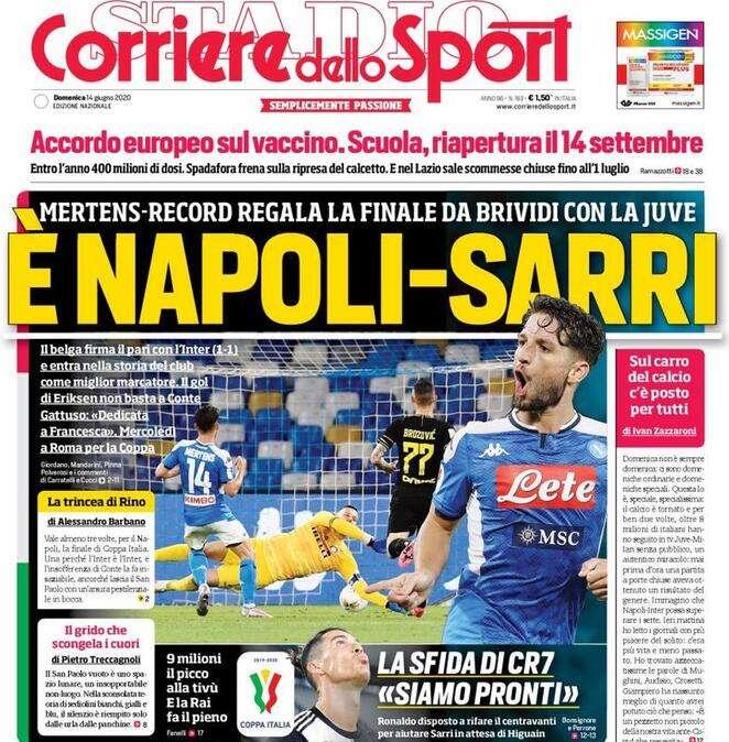 Prima CdS - Mertens-record regala la finale da brividi con la Juve. Kumbulla, assalto Lazio
