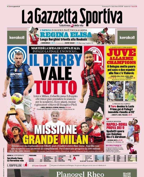 Prima GdS - Il derby vale tutto. Martedì la sfida di Coppa Italia, in palio la finale e non solo