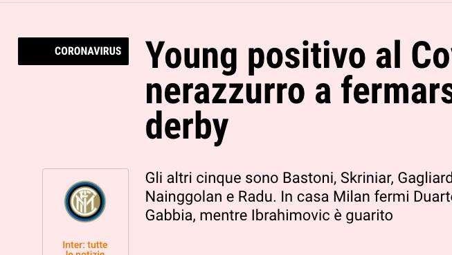 Inter 'fortunata' ad avere dei positivi: un anno di Covid non è servito a niente. E Pirlo&Co hanno la memoria corta 