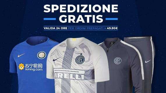 Spedizione gratuita per i prodotti dell'Inter sul nostro store