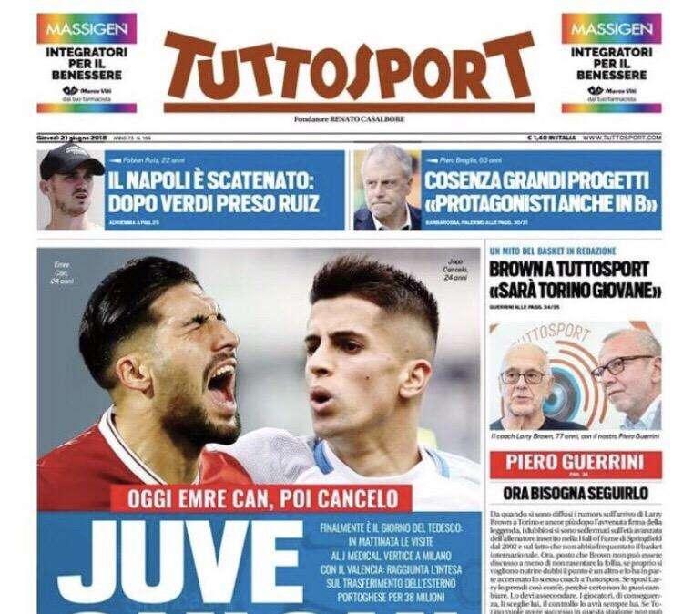 Prima TS - Juve Can Can: accordo per Cancelo a 38 mln