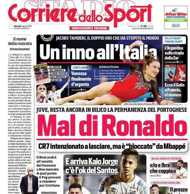 Prima pagina CdS - Il prezzo di Lautaro. L'Inter chiede 90 milioni