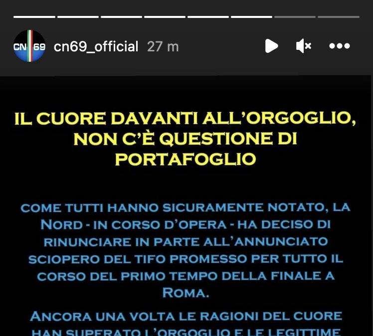 La nota della Curva Nord: "Non c'è questione di portafoglio, ma vogliamo essere ricambiati per questo immenso amore"