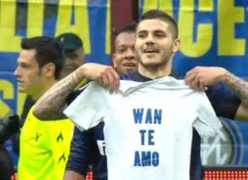 FOTO - Icardi, gol con dedica a Wanda Nara: "Ti amo"
