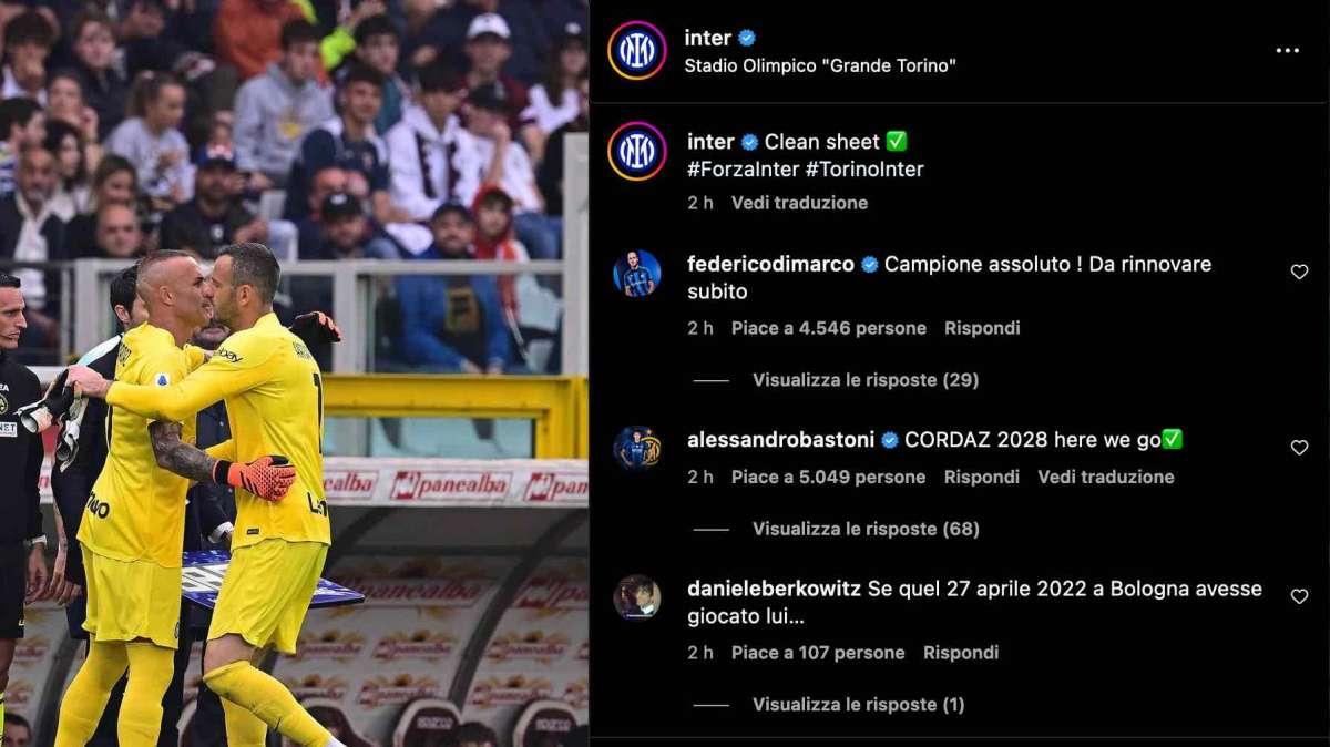 L'entusiasmo dei compagni per Cordaz: "Campione assoluto, da rinnovare subito fino al 2028"