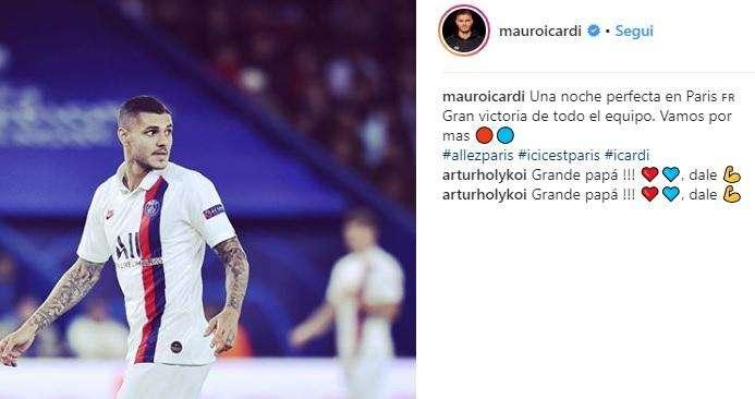 Icardi festeggia il successo del Psg: "Una notte perfetta"