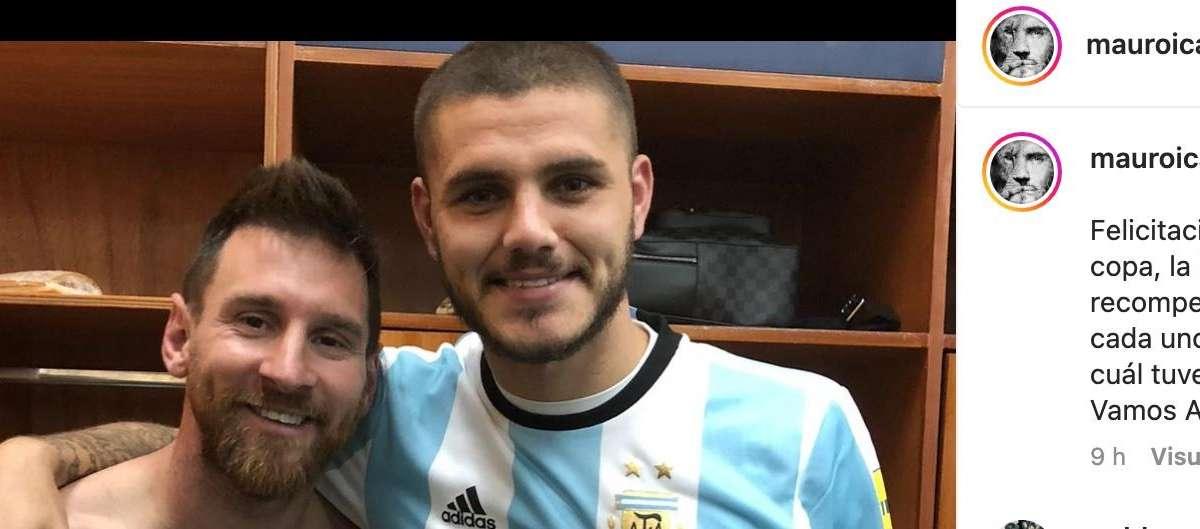 Argentina campione del mondo, esulta anche Icardi: "Messi, nessuno merita questa coppa più di te"