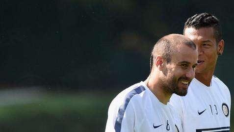 FOTO - Palacio e Guarin: sorrisi e prove di intesa