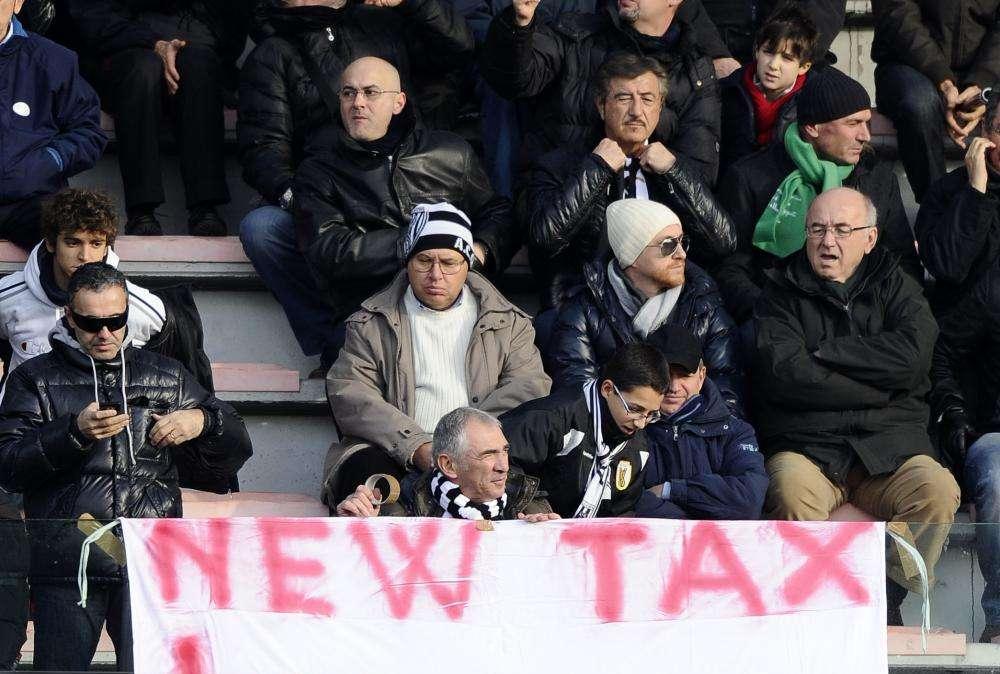 Ecco lo striscione anti-Inter apparso al Manuzzi!