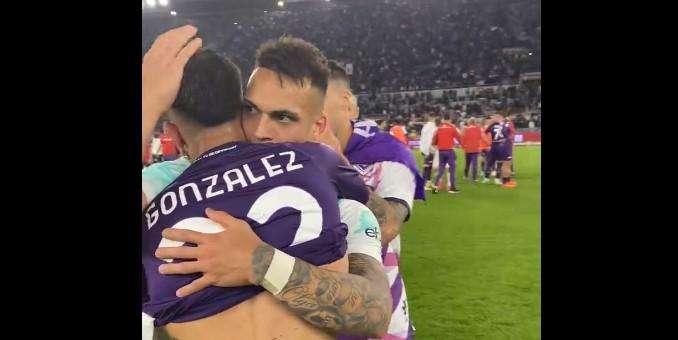 VIDEO - Prove generali da capitano per Lautaro: il Toro consola Nico Gonzalez dopo Fiorentina-Inter 