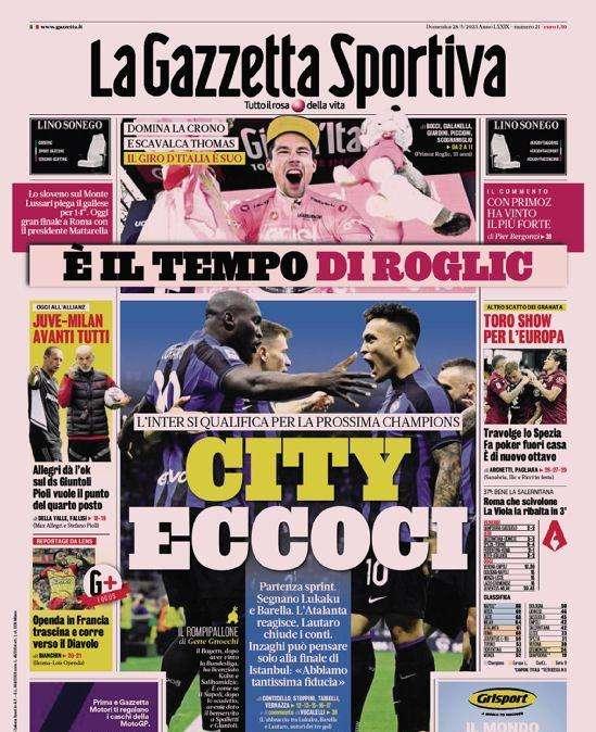 Prima GdS - City, eccoci. L'inter si qualifica alla prossima Champions