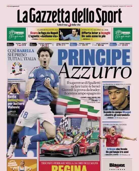 Prima GdS - Principe Azzurro, così Barella si è preso tutta l'Italia