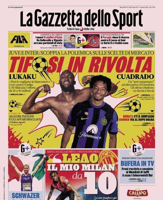 Prima GdS - Juve e Inter: scoppia la polemica. Sommer, via al dopo Onana