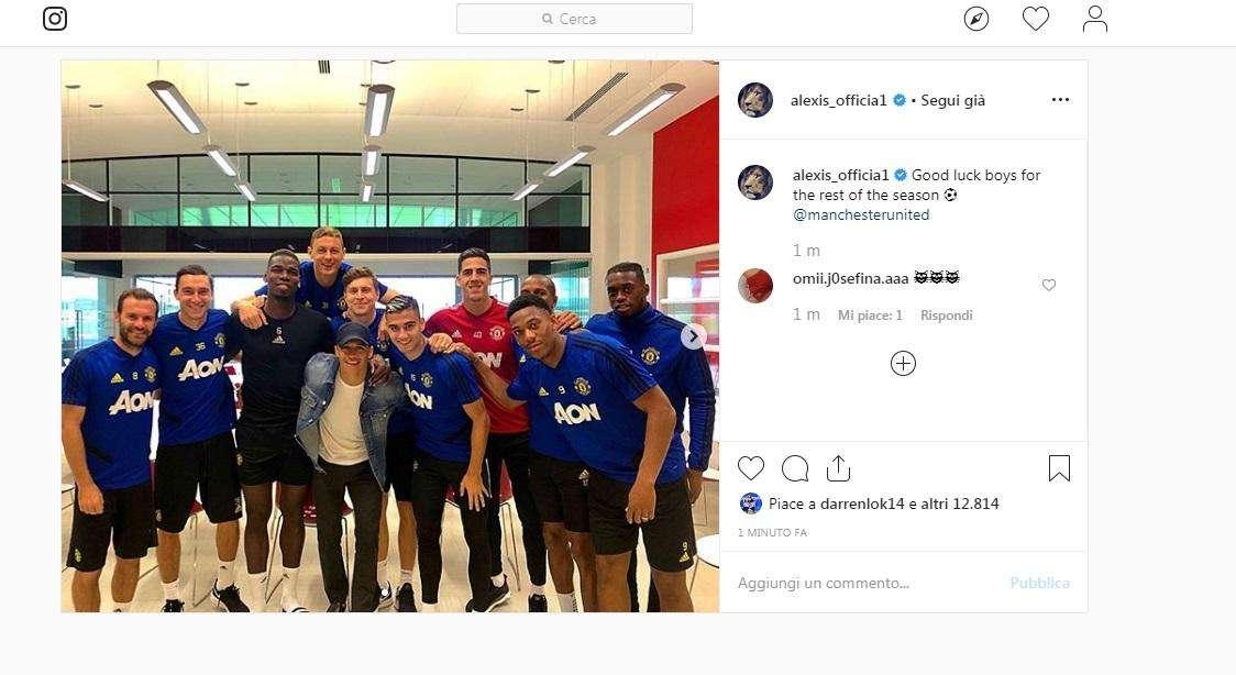 Alexis Sanchez saluta lo United: "Buona fortuna ragazzi"