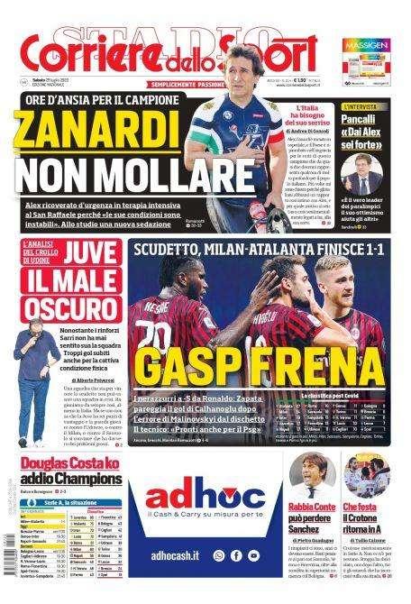 Prima pagina CdS - Rabbia Conte, può perdere Sanchez