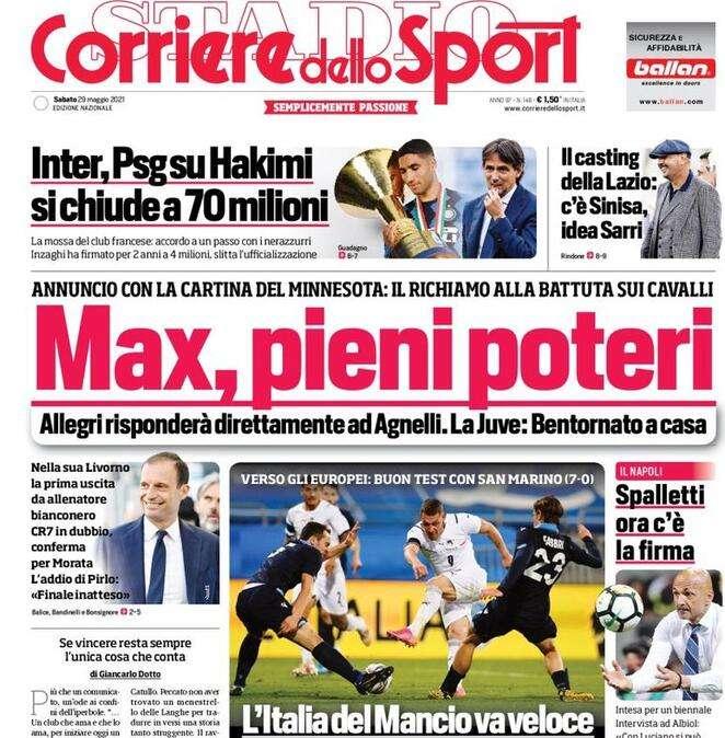 Prima CdS - Inter, PSG su Hakimi. Si chiude a 70 milioni