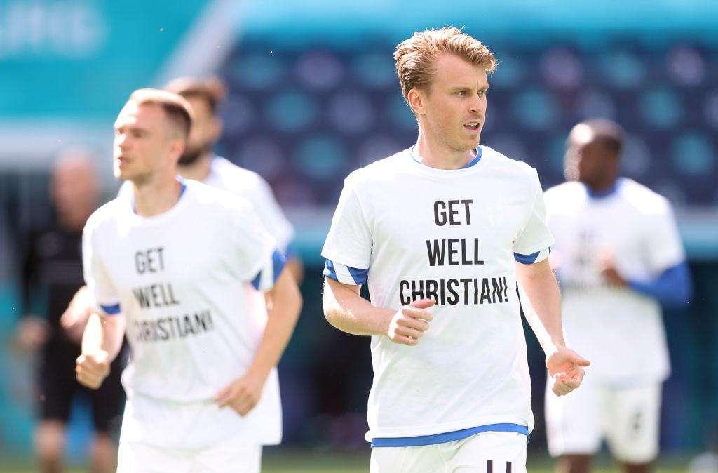 Finlandia, riscaldamento pre-Russia con messaggio per Eriksen: "Get well Christian"