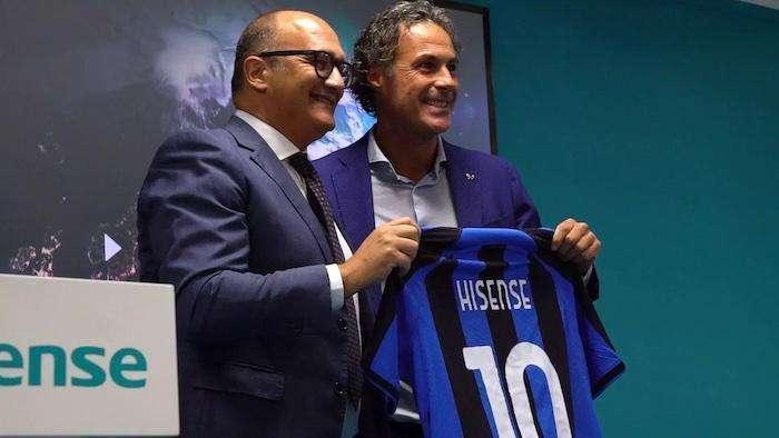 Inter all'evento 'Hisense Thebigten' per celebrare i 10 anni dell'azienda in Italia