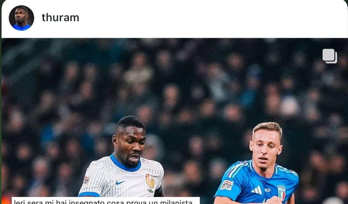 Thuram festeggia la vittoria con la Francia nella sua casa italiana. I tifosi si scatenano